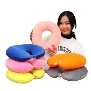 AIFEI mainan padat multiwarna Leher serviks kesehatan bentuk U bantal boneka lembut PP katun perjalanan bantal leher mewah