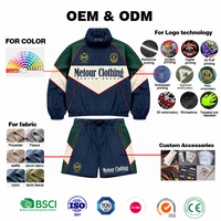 Ensemble short et veste coupe-vent en polyester léger, personnalisable, faible MOQ, fourni par l'usine Source Custom Clothing
