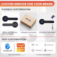 Modern ev kullanımı dijital parmak izi akıllı kapı kilidi Tuya TTLock App uzaktan kumanda şifre kilidini WiFi ağ ile kolu