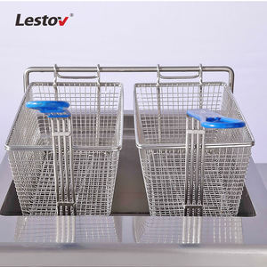 3500 Вт, два масляных бака, промышленная Индукционная фритюрница для рыбы, фритюрница с термостатом из нержавеющей стали - Product Image 5