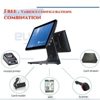 Écran tactile POS Machine tout-en-un 15.6 pouces Intelligent I3 Caisse enregistreuse personnalisée Cliquez sur l'écran Ordinateur