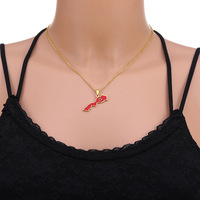 BINSHUO Vente en gros Bijoux personnalisés en acier inoxydable, Pendentif goutte d'huile Carte du Maroc Drapeau National pour Hommes, Collier de couple pour Femmes