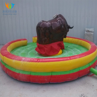Machine de combat de taureau mécanique gonflable électrique pour fêtes, en PVC et fibre de verre, pour intérieur et extérieur