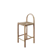 Chaise de salle à manger et de bar moderne, style américain simple, Wabi-sabi, en bois massif tressé avec des éléments en lierre, écologique