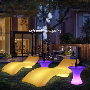 Muebles de exterior con energía solar, tumbonas luminosas LED, silla reclinable para piscina, silla de playa impermeable, Villa de ocio - Product Image 2