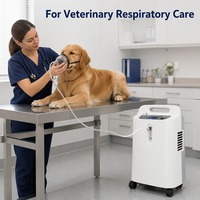 Concentrateur d'oxygène vétérinaire 5DW électrique classe II pour clinique vétérinaire, soins intensifs, chirurgie, haute performance, silencieux, portable, générateur d'oxygène pour animaux, LED