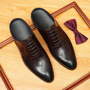 2026 Latest Summer Autumn Trendy Men's Cowhide Lace-up Pointed <b>Toe</b> Shoes Flat Sole Waterproof Breathable Lightweight Business - Product Image 1