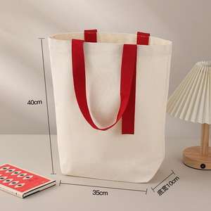 Sac fourre-tout en <span class=keywords><strong>toile</strong></span> de coton écologique polyvalent en gros Léger Pratique Logo de couleur personnalisé Bibliothèque Voyages Décontracté - Product Image 2