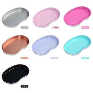 Multicolor Stainless Steel Nail Desktop <b>Storage</b> Tray Manicure Jewelry Decoration Metal Display Stand Salon Supply <b>Tool</b> Wholesale - Product Image 2