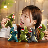 Jouets en peluche animaux de dessin animé dinosaures de 14 cm, petite poupée dinosaure, pendentif pour sac d'école, porte-clés Tyrannosaurus Rex, jouet dinosaure pour enfants