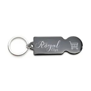 קנדי שוק Keychain קניות עגלת מטבע כרבע הקנדי Keychain