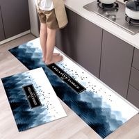 Custom Logo Non slip Water Absorbent Runner Rug Eco Friendly Anti Fatigue 2 Pc Long Kitchen Mat Set