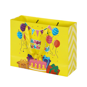 Colorful Birthday Cake Paper Gift <b>Bag</b> Wide Bottom Foldable Structure Manufacturer Vietnam ISO Certified Packaging <b>Bag</b> Manufactur - Product Image 5