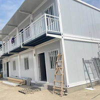 Maison isolée en conteneur à montage rapide à double couche pour immeuble de bureaux appartement spacieux
