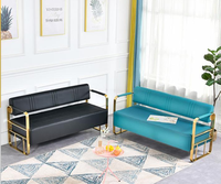 Banc long de luxe moderne personnalisé en acier inoxydable robuste pour salon de coiffure, centre commercial, hôtel, salle de sport, salle d'attente, et chaises de lavage pour barbier