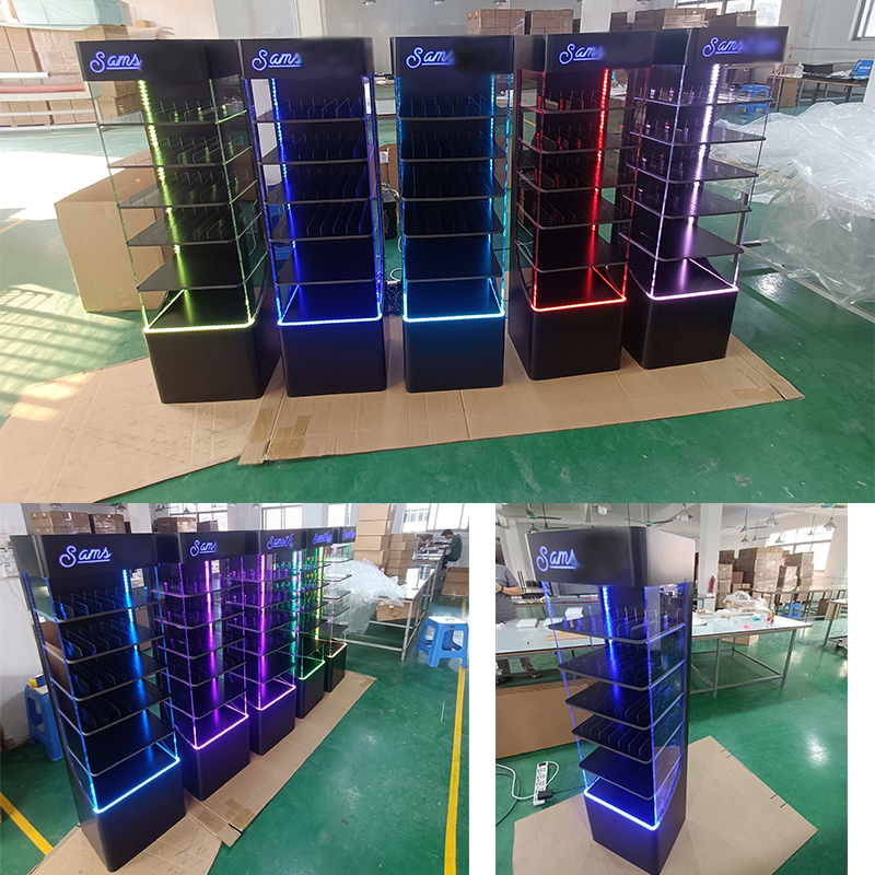 Apache Hot Selling Floor Mounted Acrylic LED Display Stand Top Selling Top Acrylic Display Rack — view 2
