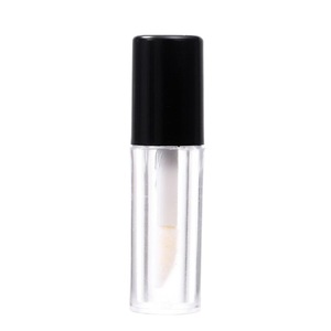 Tubos vacíos para brillo labial de 1.2ml, de plástico transparente con tapón interno y tapa blanca y negra para tinte labial. - Product Image 5