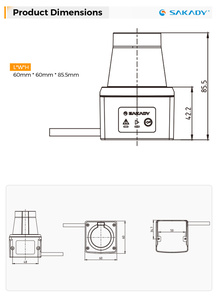 Sakady NPN 485 kết nối AGV ứng dụng Máy quét <span class=keywords><strong>laser</strong></span> màu xanh cho khu vực - Product Image 5