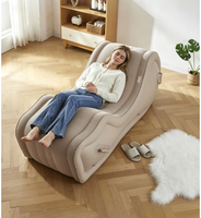 Fauteuil gonflable moderne et minimaliste pour l'intérieur et l'extérieur, canapé gonflable de loisirs avec pompe intégrée et sac de rangement pour le salon