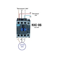 Contacteur AC Chint NXC-06 6A 3 pôles 24V 110V 220V 380V Bobine 3 phases Contacteur magnétique Démarreur de moteur 2,2 kW IEC 60947-4-1