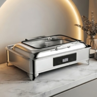Réchaud de buffet électrique 9L, ensemble chauffe-plats en acier inoxydable, service de restauration professionnel pour banquets