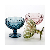 Verre à vin en verre transparent SUNFLOWER, vintage, embossé, soufflé à la main, capacité de 201-300 ml, pour mariage, fête, décoration de la maison, bar, bureau