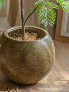 Pot de fleurs d'intérieur en terre de magnésium pour hôtel, grand modèle, style antique, pour salon, avec drainage, pour rebord de fenêtre, ornements d'automne - Product Image 5