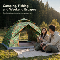 Tente de camping tactique Polar Everest pour 3-4 personnes, camouflage, facile à installer, imperméable, portable, cadeau personnalisé pour les vétérans