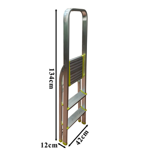<span class=keywords><strong>Escalera</strong></span> Plegable de Aluminio de 3 Peldaños de Alta Calidad <span class=keywords><strong>para</strong></span> Uso Doméstico con Pedal Antideslizante - Product Image 6