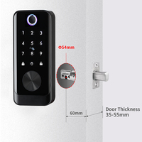 Fabrieks prijs TTlock App houten deur intelligente RFID wachtwoord vingerafdruk aluminiumlegering voor Cloud Smart Lock