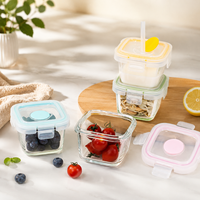 Boîte de conservation pour aliments pour bébés, 150 ml, hermétique, anti-fuite, pot de conservation pour collations pour bébés avec couvercle ventilé, compatible congélateur et micro-ondes pour nourrissons