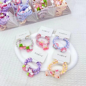 VADOO Jolies attaches pour cheveux tressées avec breloques animaux de dessin animé, élastiques en caoutchouc pour filles, usage quotidien, style mignon - Product Image 1
