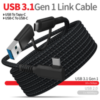 Cable de conexión USB 3,1 C para gafas de realidad virtual Oculus Quest 2, Cable de datos de interacción de ordenador humano, 3M, 5M