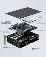 Mini PC Industrial Core i7-8550U, Compatible con HDD/SSD, 2*DDR4 RAM hasta 64GB, 4K 60Hz, Triple Pantalla, Sin Ventilador, Win10, Win11, Linux