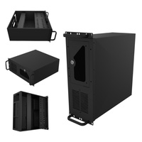 Boîtier de serveur de stockage 4U personnalisé à haut débit d'air, multi-baies, en tôle, pour l'industrie du calcul IA