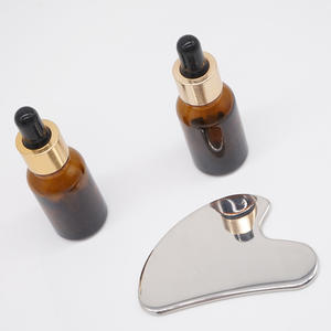 Herramienta de masaje <span class=keywords><strong>Facial</strong></span> Gua Sha de acero inoxidable más vendida Beauty Metal Guasha para uso corporal - Product Image 5