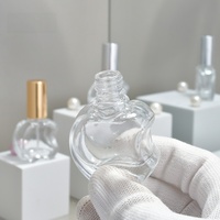 Flacon de parfum en verre transparent en forme de pomme avec logo personnalisé, bouchon doré, argenté ou noir, vide, rechargeable, mini flacon de parfum