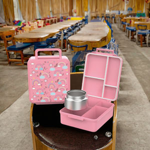 En Oferta, Caja Desechable Hermética con Recipiente para Alimentos SUS304, Tapa de Plástico, Más de 3 Compartimentos y Fácil de Limpiar para Niños - Product Image 3