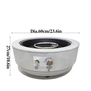 Natural Gas Metal Rectangle <b>Fire</b> <b>Pit</b> <b>Table</b> 50000 BTU Freestanding Galvanized Eco-Friendly Indoor/Outdoor Use - Product Image 2