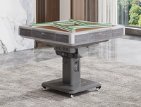 Table de Mahjong multifonctionnelle pour la maison, avec système de glissière rotative intégré, pliable électrique, entièrement automatique, en métal, pour 4 joueurs