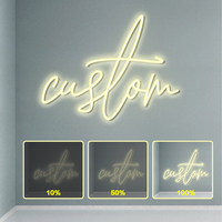 Lampu Neon Led, tanda akrilik bersinar Logo bisnis toko tanda Neon luar ruangan kustom untuk dekorasi dinding