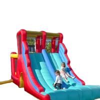 Château Gonflable Thème Parc d'Attractions Toboggans Parcours d'Obstacles Mur d'Escalade Piscine à Rebond Location Commerciale Événementielle Sûr pour les Enfants