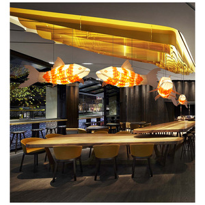 Japanese Koi Fish Shaped Chandelier E27 Incandescent <b>Light</b> For <b>Dining</b> Rooms And Restaurants Zen Inspired Design - Product Image 1