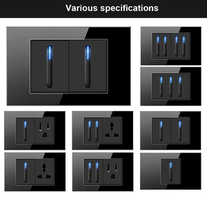 Interrupteur mural Summao US 16A 1/2/3/4 gangs 1 voie 2 voies avec voyant lumineux - Product Image 4