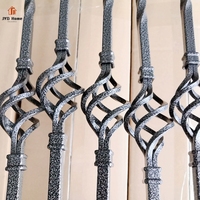 Broches de panier creuses carrées ornementales en fer forgé de 1/2 "pour escaliers intérieurs