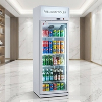 Réfrigérateur commercial grande capacité pour boissons, vitrine réfrigérée à 2 portes vitrées, réfrigérateur vertical de présentation