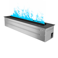 Cheminée électrique à vapeur d'eau 3D réaliste de 180 cm (72 pouces) avec effet de flamme simulé