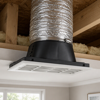 Adaptateur diffuseur en plastique PP MA15D20 300x150 à 200 mm avec collier de conduit et double registre papillon