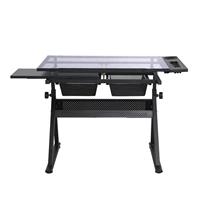 Table de dessin et de conception pour étudiants en architecture et ingénierie, avec plateau en verre réglable en hauteur et en inclinaison, mobilier scolaire