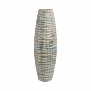 Vaso alto in ceramica a coste, moderno vaso in gres per fiori, per soggiorno, camera da letto, ufficio, decorazione da tavolo - Product Image 3